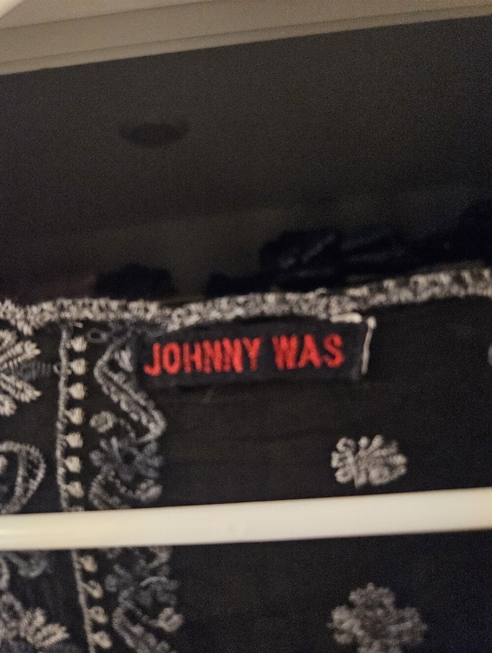 Johnny Was Black Tunic with Orange & Yellow Floral Embroidery - Picture 7 of 9